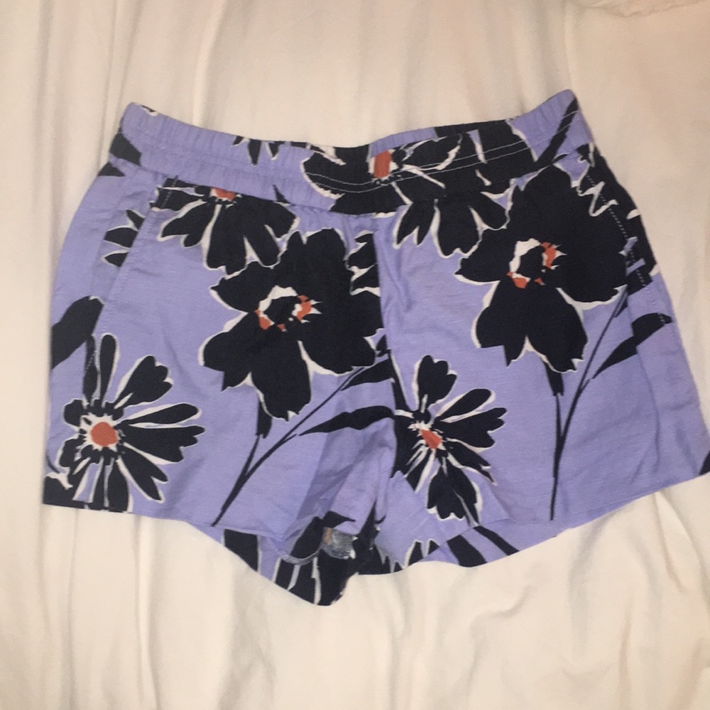 JCrew Pull on Boardwalk shorts blue floral